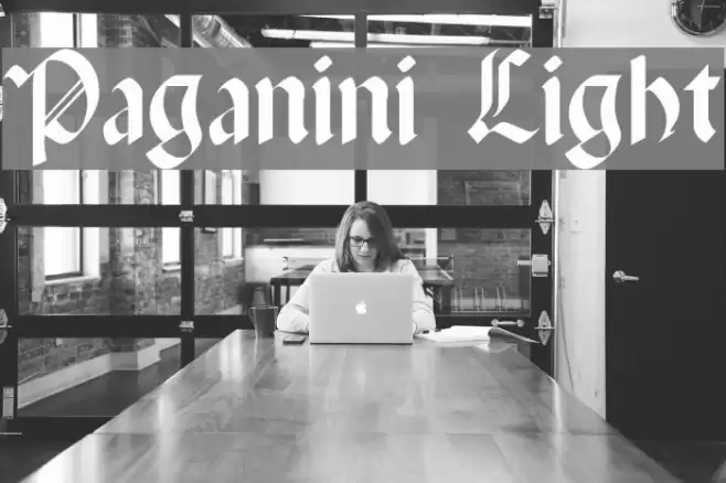 Paganini Light Font examples