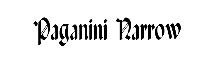 Paganini Narrow  Free Fonts Download