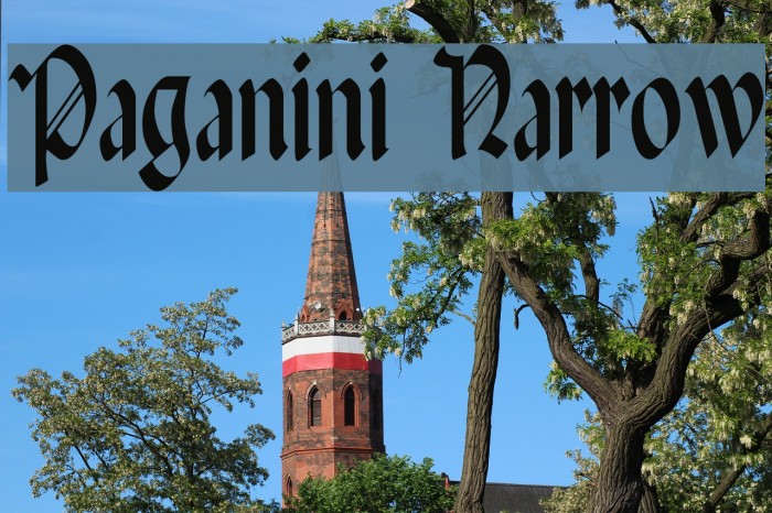Paganini Narrow Font examples
