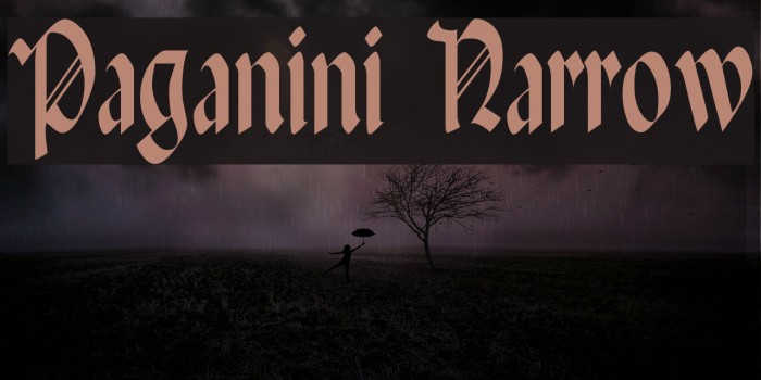 Paganini Narrow Font examples