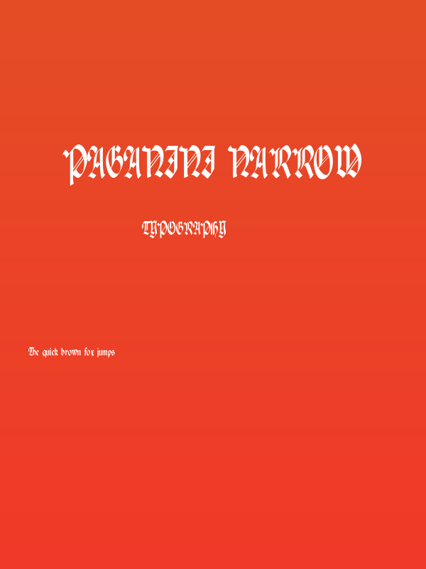 Paganini Narrow Poster