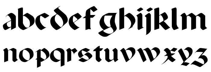 Paganini UNZ1 Font LOWERCASE