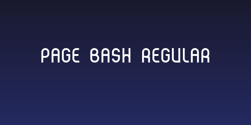 Page Bash Regular Social Header