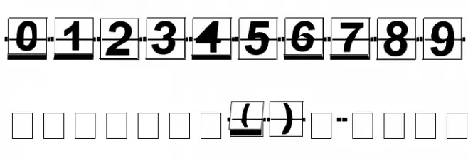 Page Counter Flipper Font OTHER CHARS