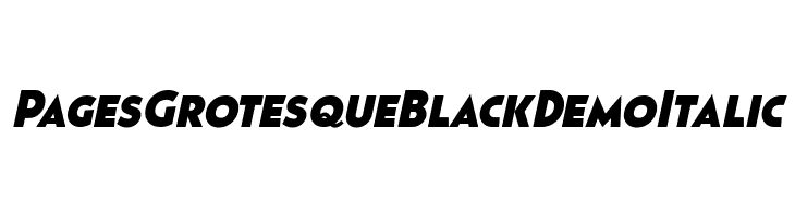 Pages Grotesque Black Demo Italic  لخطوط تنزيل