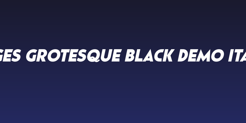 Pages Grotesque Black Demo Italic Social Header