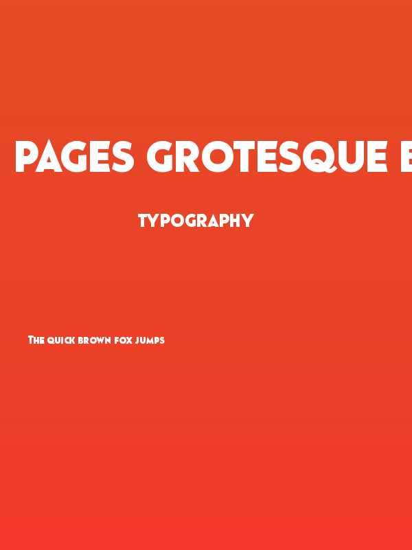 Pages Grotesque Black Demo Poster