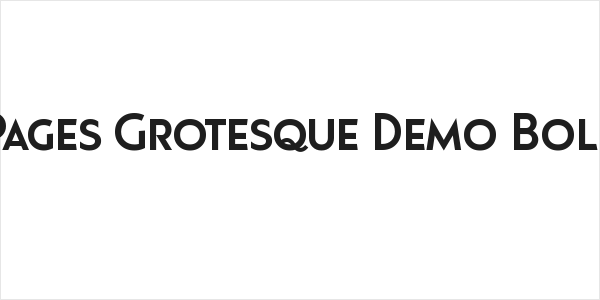 Pages Grotesque Demo Bold Logo