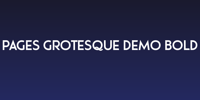 Pages Grotesque Demo Bold Social Header