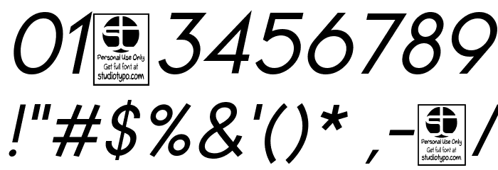 Pages Grotesque Demo Italic Font OTHER CHARS