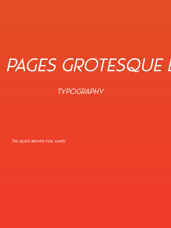 Pages Grotesque Demo Italic Poster