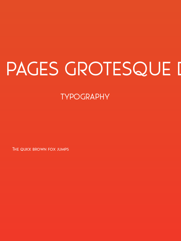 Pages Grotesque Demo Poster