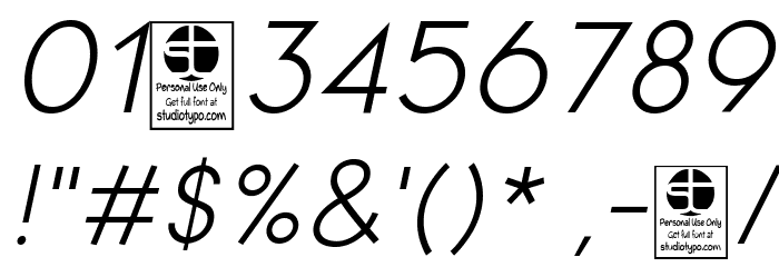 Pages Grotesque Light Demo Italic Font OTHER CHARS