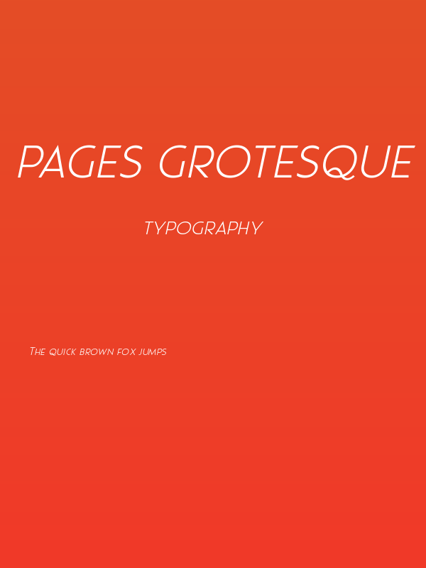Pages Grotesque Light Demo Italic Poster