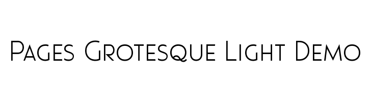 Pages Grotesque Light Demo  font caratteri gratis
