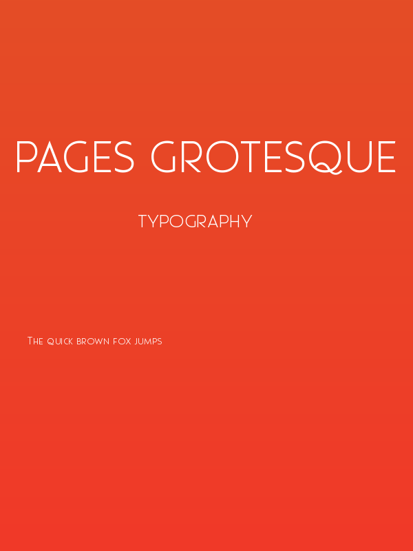Pages Grotesque Light Demo Poster