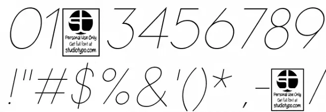 Pages Grotesque Thin Demo Italic Font OTHER CHARS