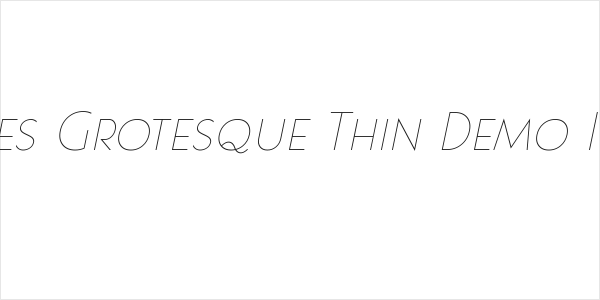 Pages Grotesque Thin Demo Italic Logo