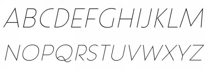 Pages Grotesque Thin Demo Italic Font LOWERCASE