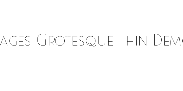 Pages Grotesque Thin Demo Logo
