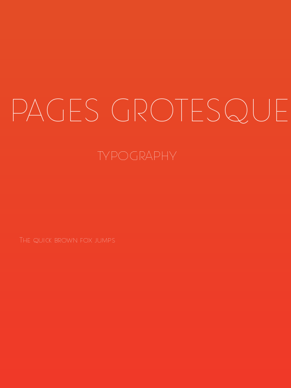 Pages Grotesque Thin Demo Poster