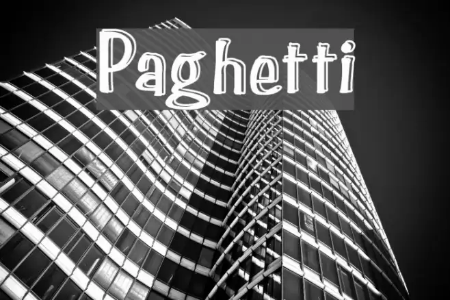 Paghetti Font examples
