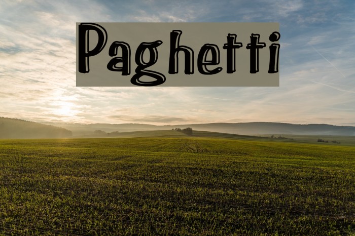 Paghetti Font examples