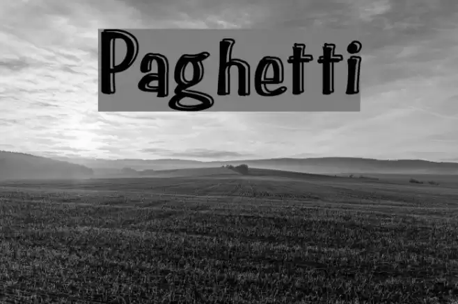 Paghetti Font examples