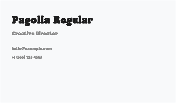Pagolla Regular Business Card