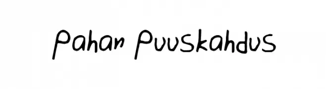 Pahan Puuskahdus  नि: शुल्क फ़ॉन्ट्स डाउनलोड