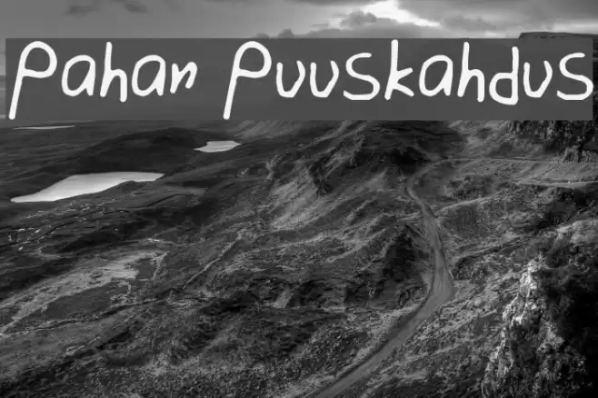 Pahan Puuskahdus Font examples