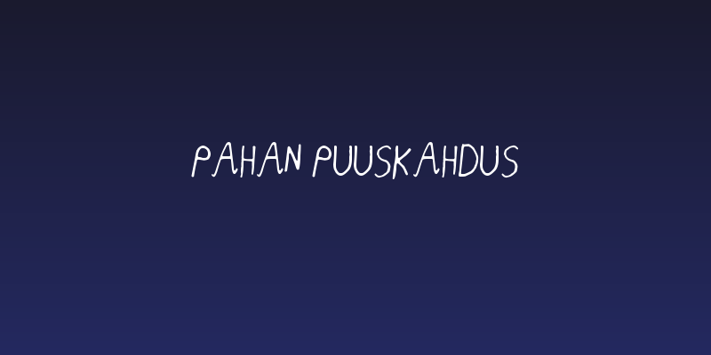 Pahan Puuskahdus Social Header