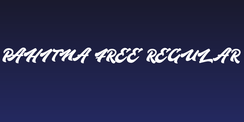 Pahitna Free Regular Social Header