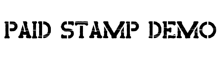 Paid Stamp Demo  フリーフォントのダウンロード