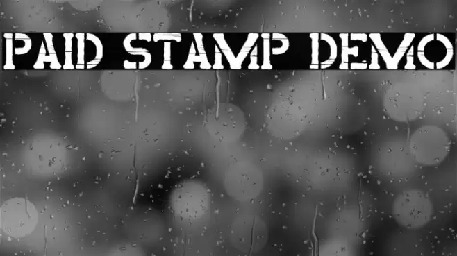 Paid Stamp Demo Font examples