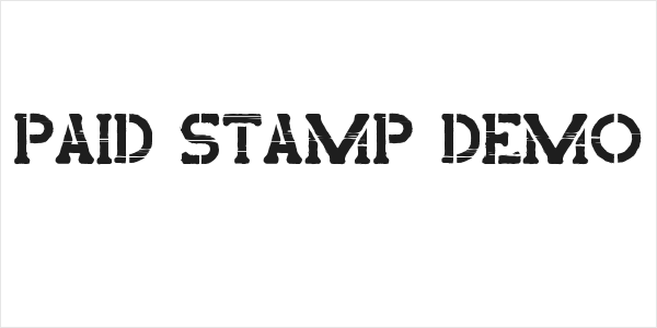 Paid Stamp Demo Logo