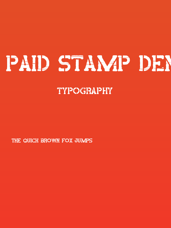 Paid Stamp Demo Poster