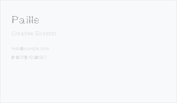 Paille Business Card