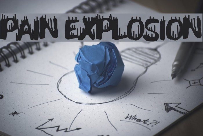 Pain Explosion Font examples