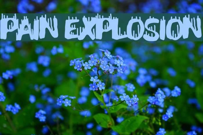 Pain Explosion Font examples
