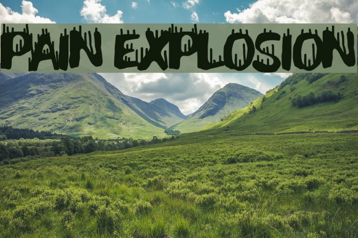 Pain Explosion Font examples