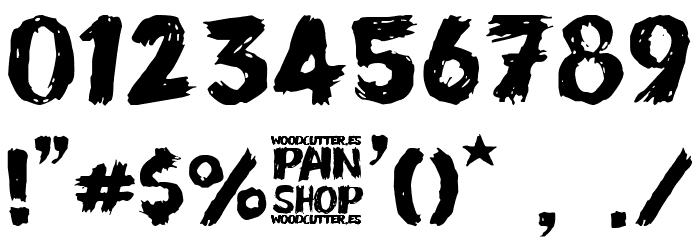 Pain Shop Font OTHER CHARS
