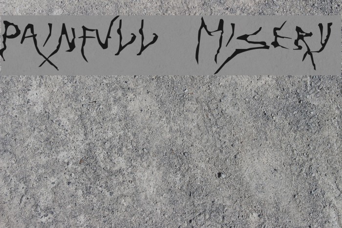 Painfull Misery Font examples