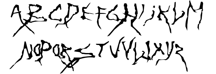 Painfull Misery Font LOWERCASE
