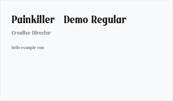 Painkiller - Demo Regular Business Card