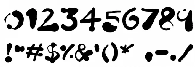 Paint Blobs Font OTHER CHARS