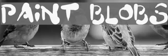 Paint Blobs Font examples