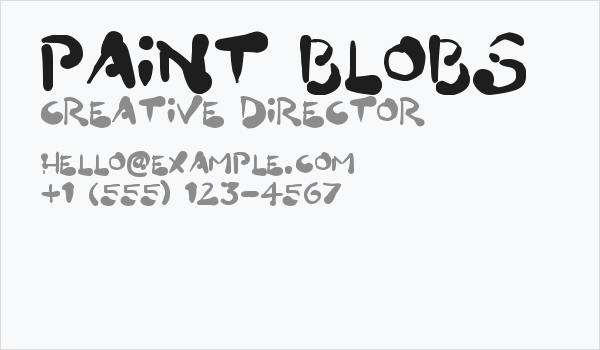 Paint Blobs Business Card