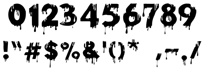 Paint Drops Regular Font Alte caractere