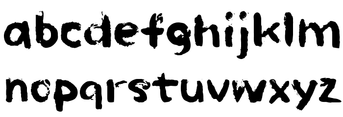 Paint HandRegular Font LOWERCASE